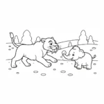 coloriage Smilodon pour enfants à télécharger
