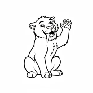 coloriage Smilodon pour enfant de 8 ans