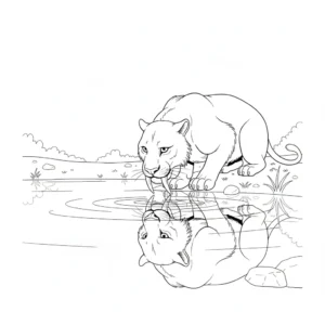 coloriage Smilodon pour enfants a imprimer