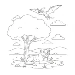 coloriage Smilodon pour enfant