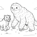 coloriage Smilodon à imprimer gratuit