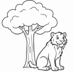 coloriage Smilodon a imprimer gratuitement