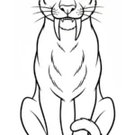 coloriage Smilodon gratuit à imprimer