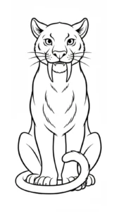 coloriage Smilodon gratuit à imprimer