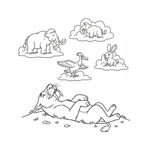 coloriage Smilodon à imprimer pdf