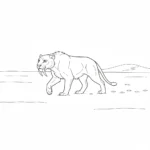 imprimer coloriage Smilodon gratuit