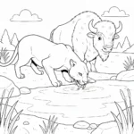 coloriage Smilodon a colorier en ligne