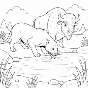 coloriage Smilodon a colorier en ligne