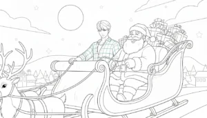 coloriage Saja Boys Noel à imprimer gratuitement pdf