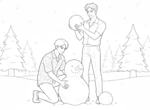 coloriage Saja Boys Noel a imprimer gratuit