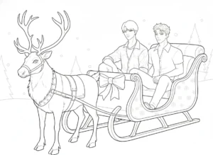 coloriage Saja Boys Noel a imprimer gratuit