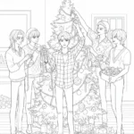 coloriage Saja Boys Noel a colorier en ligne gratuitement