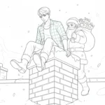 imprimer coloriage Saja Boys Noel