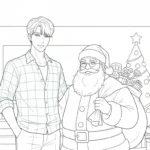 coloriage Saja Boys Noel à imprimer pour enfant de 8 ans