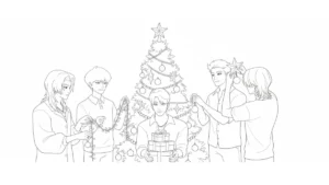 coloriage Saja Boys Noel d