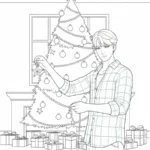 télécharger coloriage Saja Boys Noel gratuit
