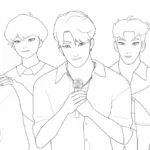 coloriage Saja Boys Noel pour enfant de 7 ans