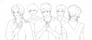 coloriage Saja Boys Noel pour enfant de 7 ans