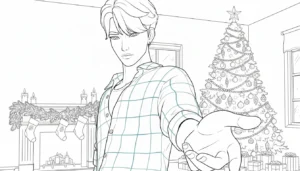 coloriage Saja Boys Noel pour enfant gratuit