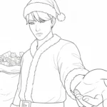 coloriage Saja Boys Noel pour enfant de à imprimer