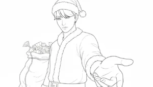 coloriage Saja Boys Noel pour enfant de à imprimer