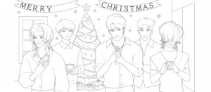 a imprimer coloriage Saja Boys Noel gratuit