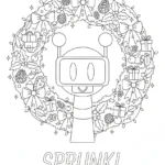 coloriage Sprunki Noel pour enfant de 10 ans