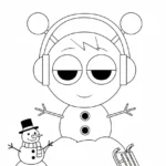 coloriage Sprunki Noel à imprimer a4