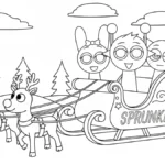 coloriage Sprunki Noel à imprimer