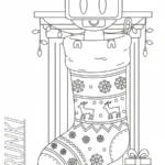 coloriage Sprunki Noel à imprimer pour enfant de 12 ans