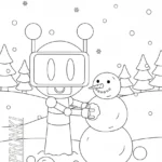 coloriage Sprunki Noel d