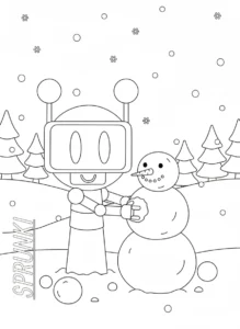 coloriage Sprunki Noel d