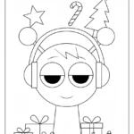 coloriage Sprunki Noel et apprentissage