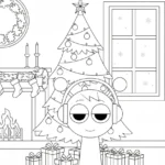 coloriage Sprunki Noel pour enfants