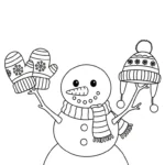 coloriage Bonhomme de neige updated pour primaire
