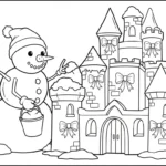 coloriage Bonhomme de neige updated et apprentissage