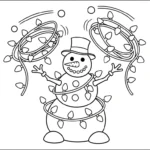 coloriage Bonhomme de neige updated pour bebe a imprimer