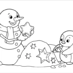 coloriage Bonhomme de neige updated pour enfant de 7 ans