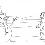 coloriage Bonhomme de neige updated à imprimer pour enfant de 8 ans