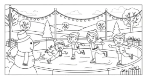 coloriage Bonhomme de neige updated à imprimer a4