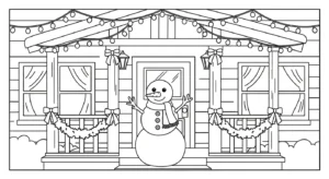 coloriage Bonhomme de neige updated à imprimer pour enfant de 8 ans