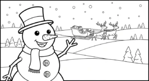 coloriage Bonhomme de neige updated à imprimer pour enfant de 10 ans