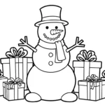 coloriage Bonhomme de neige updated pour primaire