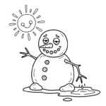 coloriage Bonhomme de neige updated en ligne pour enfant