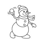 coloriage Bonhomme de neige updated a telecharger