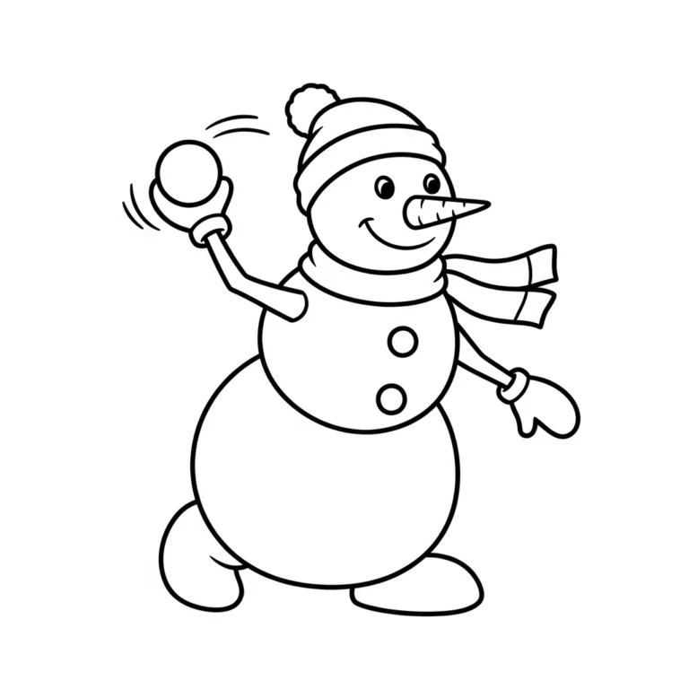 Tranh tô màu Bonhomme de neige