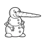 image pour coloriage Bonhomme de neige updated enfant