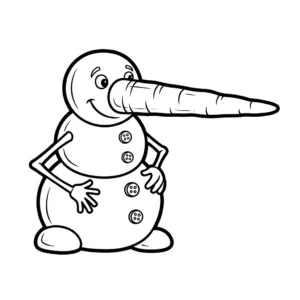 image pour coloriage Bonhomme de neige updated enfant