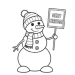 télécharger coloriage Bonhomme de neige updated gratuit