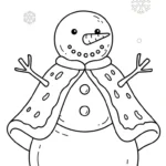 coloriage Bonhomme de neige updated pour enfant de 6 ans